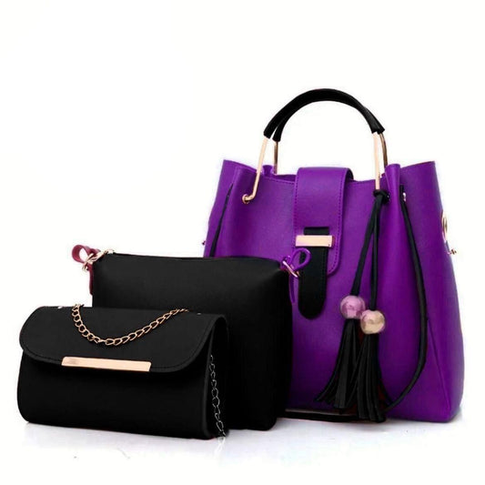 3 PCS HIGH QUILTY LEATHER BAGS